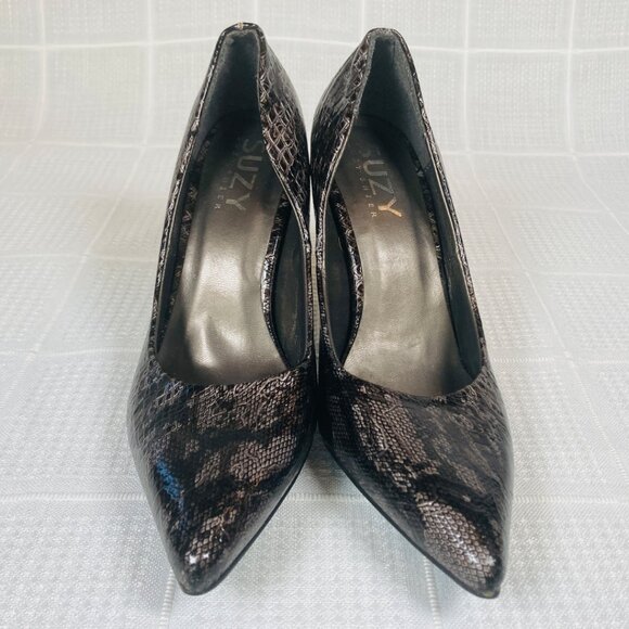 SUZY SHIER Snakeskin High Heels - Picture 5 of 15